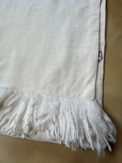 Sciarpa in seta da smoking vintage a pois jacquard