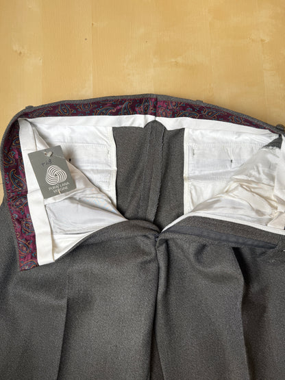 Pantaloni anni ‘80 grigio/cachi sale pepe (NOS) - tg. 46