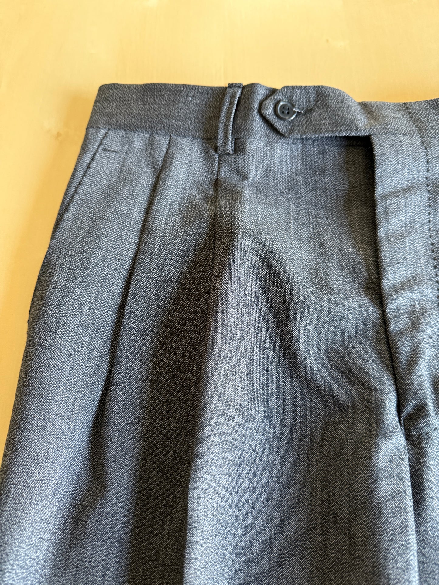 Pantaloni anni ‘80 in fresco lana grigio mélange (NOS) - tg. 46