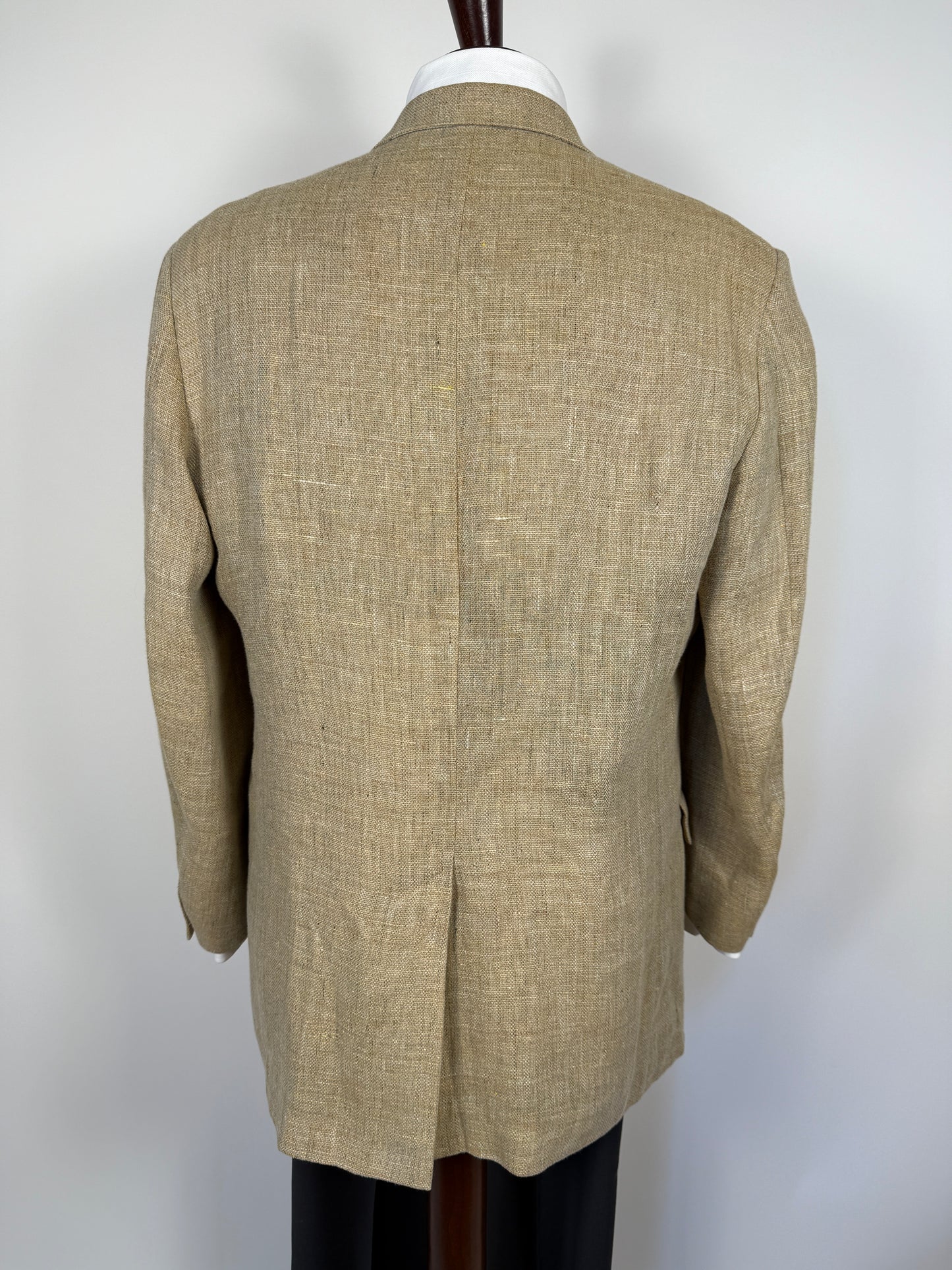 Giacca anni ‘90 in tela misto lino, lana e mohair - tg. 52/54