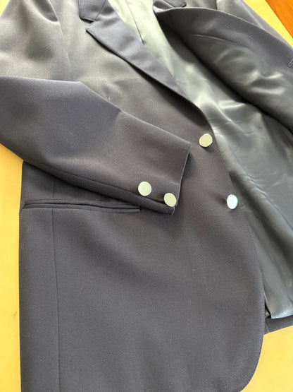 Blazer anni ‘70 in twill pettinato navy - tg. 50/52