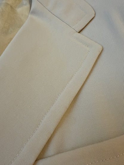 Completo sartoriale anni '70 a zampa in twill color panna - tg. 44/46