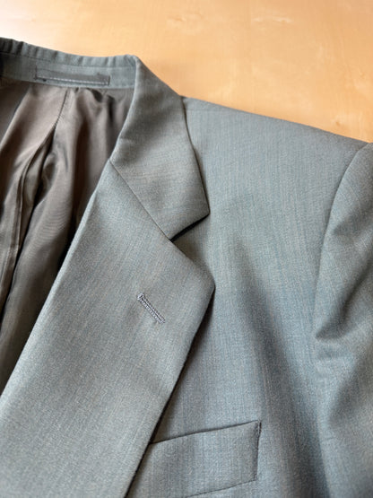 Completo anni '80 fresco lana verde menta (NOS) - tg. 54/56 drop basso