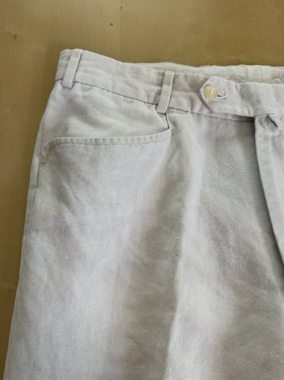 Pantaloni Incotex bianchi 100% lino - tg. 50