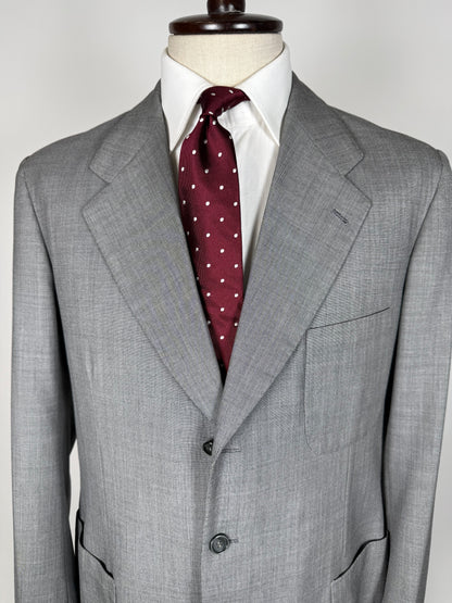 Giacca sartoriale anni '70 in grisaglia pettinata - tg. 50