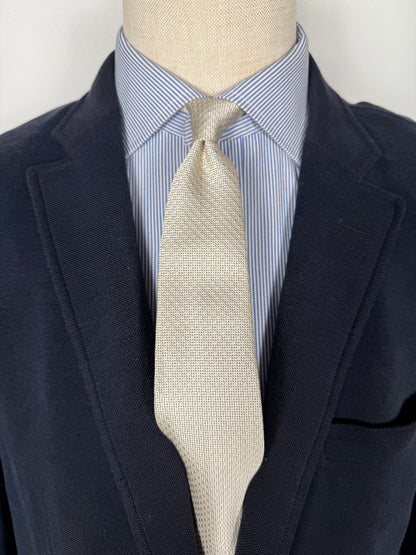 Cravatta anni ‘60 in grenadine di seta color ecru