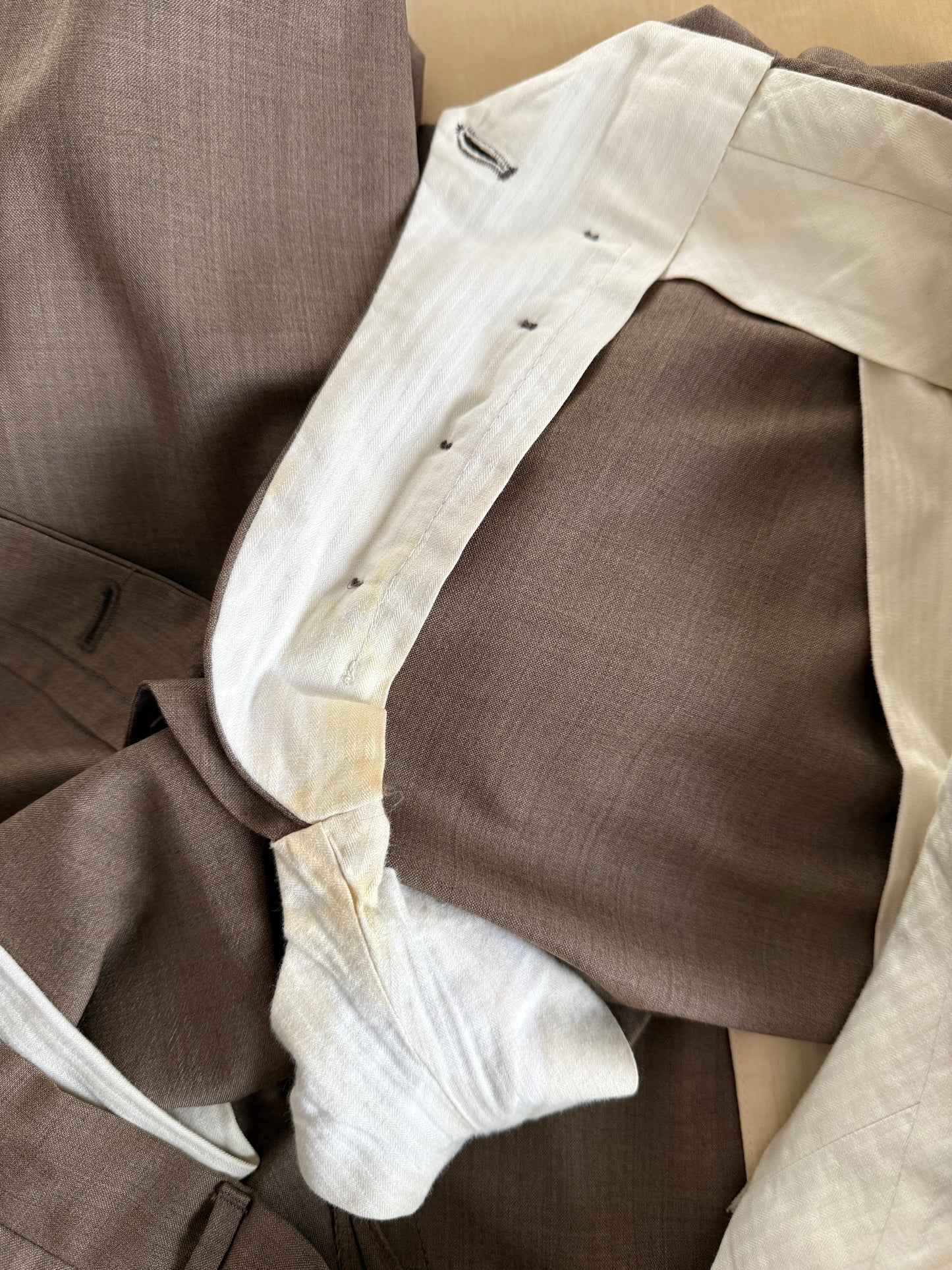 Pantaloni Rota fresco lana marrone tabacco - tg. 50