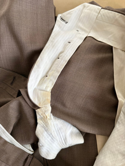 Pantaloni Rota fresco lana marrone tabacco - tg. 50