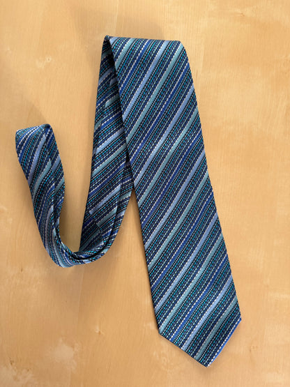 Cravatta Missoni fantasia striata blu
