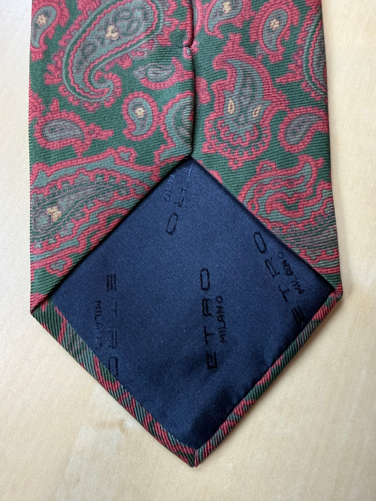 Cravatta Etro paisley rosso e verde