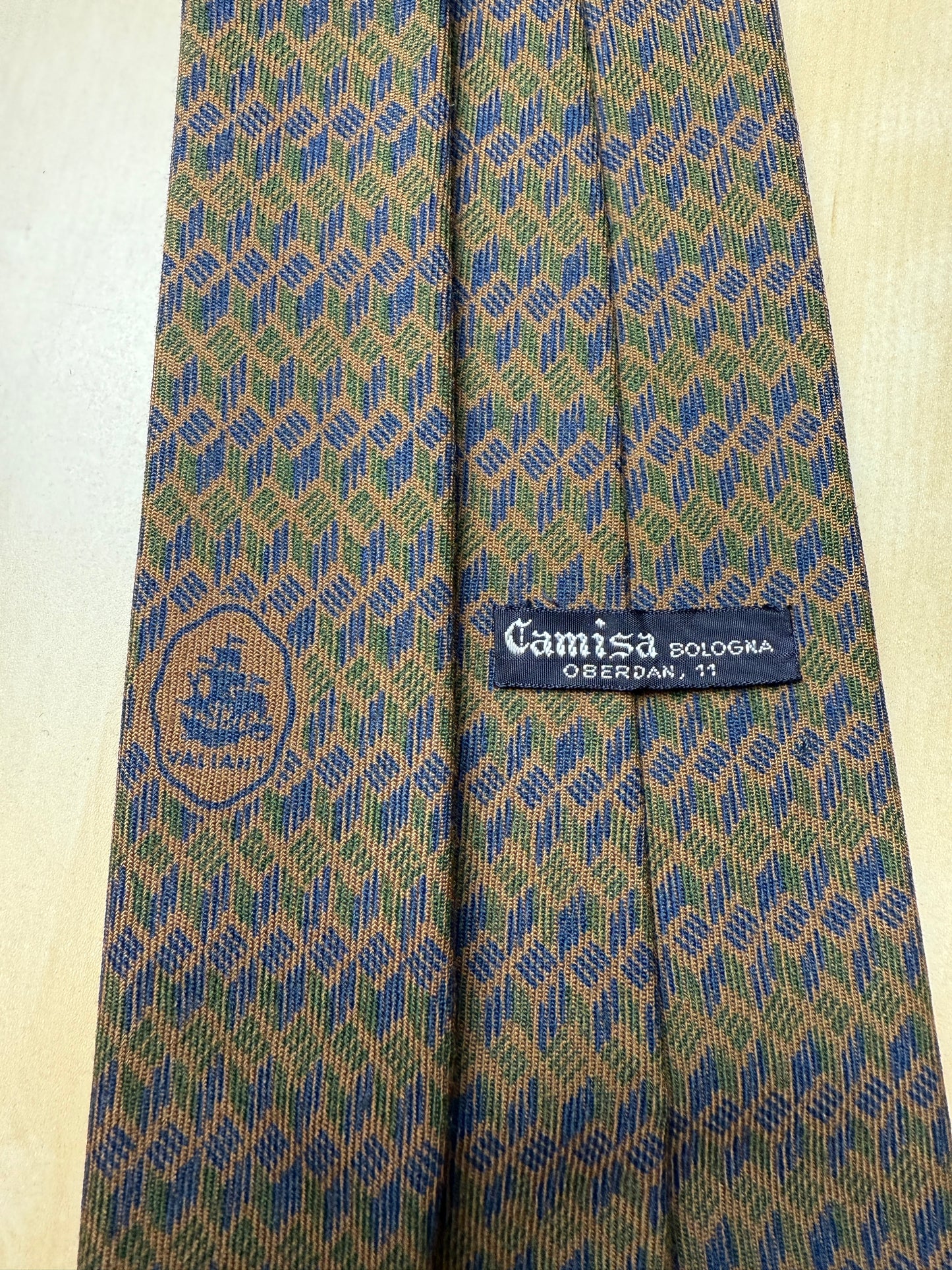 Cravatta vintage in lana sfoderata