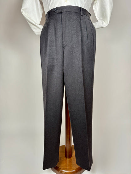 Pantaloni flanella pettinata grigio antracite - tg. 52