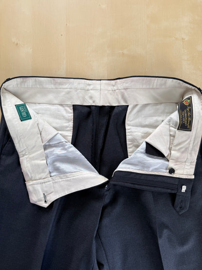 Pantaloni flanella pettinata grigio tess. Loro Piana Tasmania - tg. 54