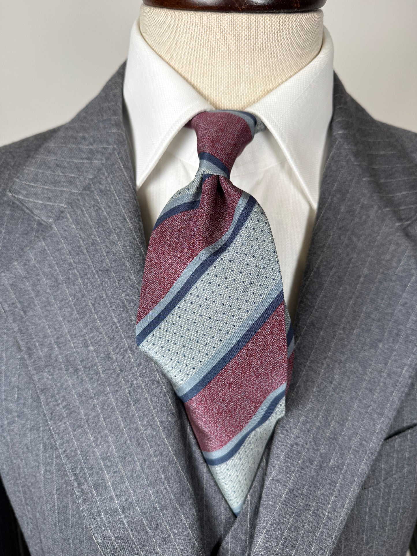 Cravatta Armani vintage regimental in crêpe