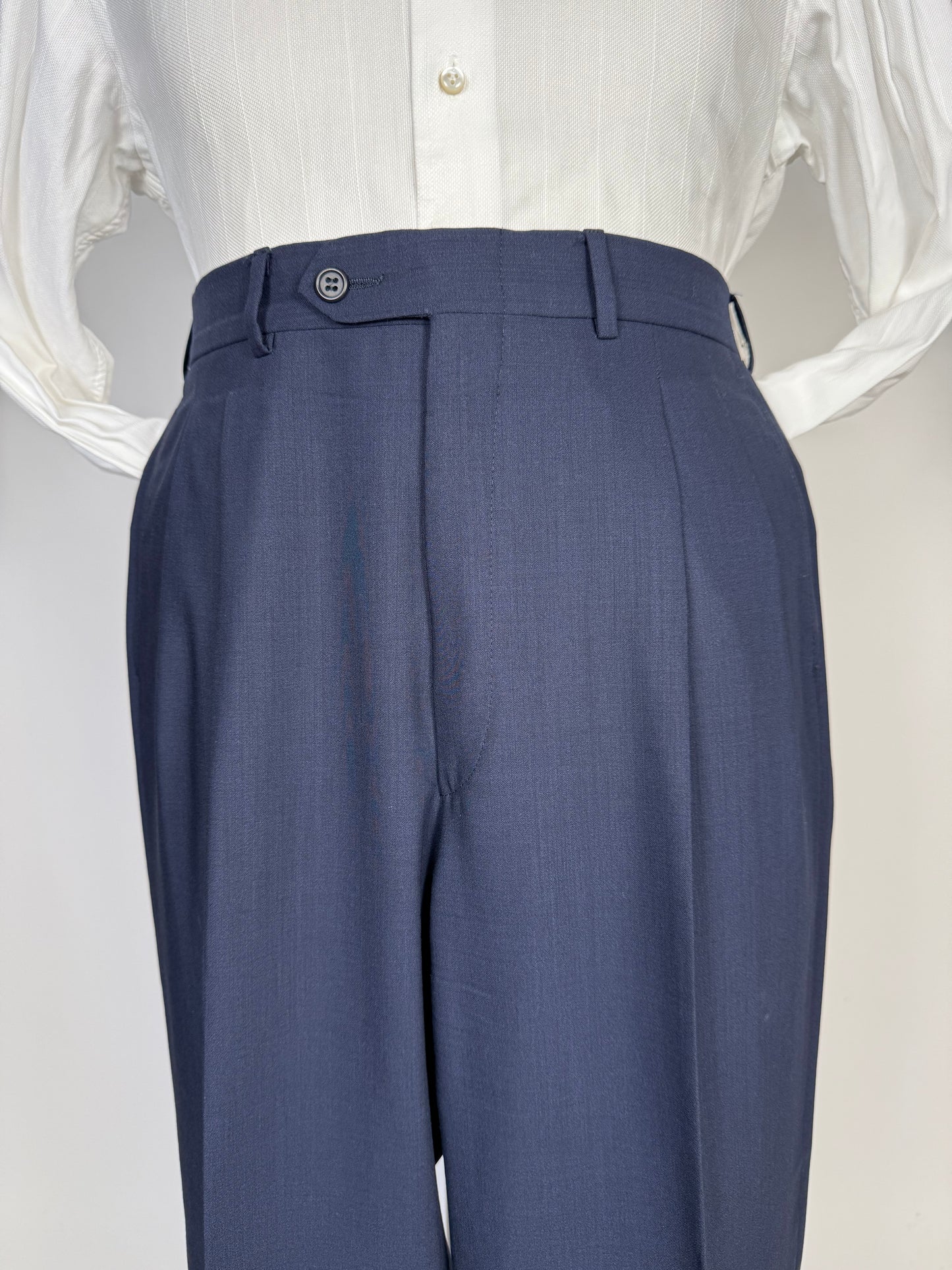 Completo fresco lana blu Trussardi anni '90 - tg. 50
