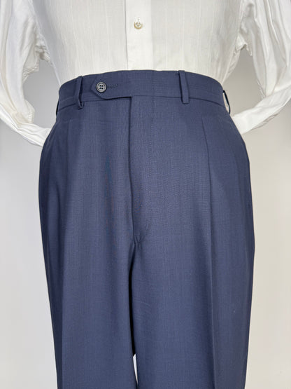 Completo fresco lana blu Trussardi anni '90 - tg. 50