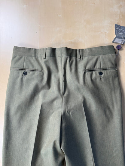 Pantaloni fresco lana verde oliva anni '80 NOS - tg. 50