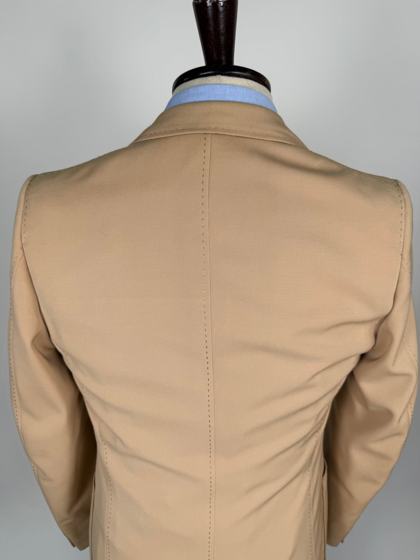 Completo anni ‘70 twill pettinato beige - tg. 42/44