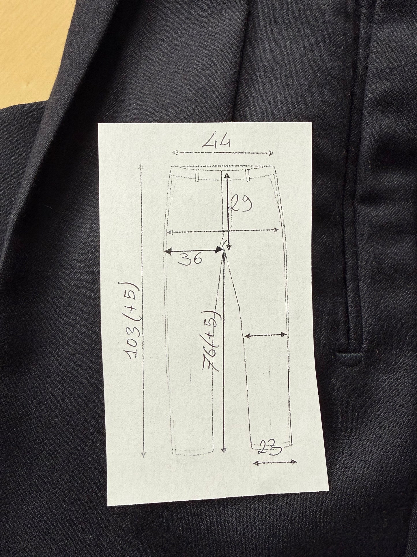 Pantaloni flanella blu notte - tg. 50