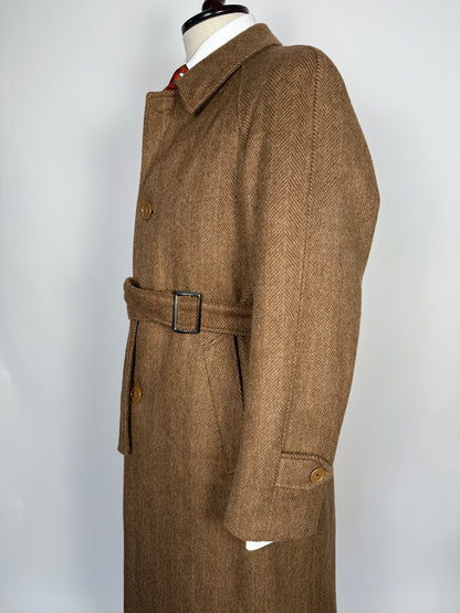 Cappotto raglan anni ‘70/‘80 marrone spigato - tg. 44-48