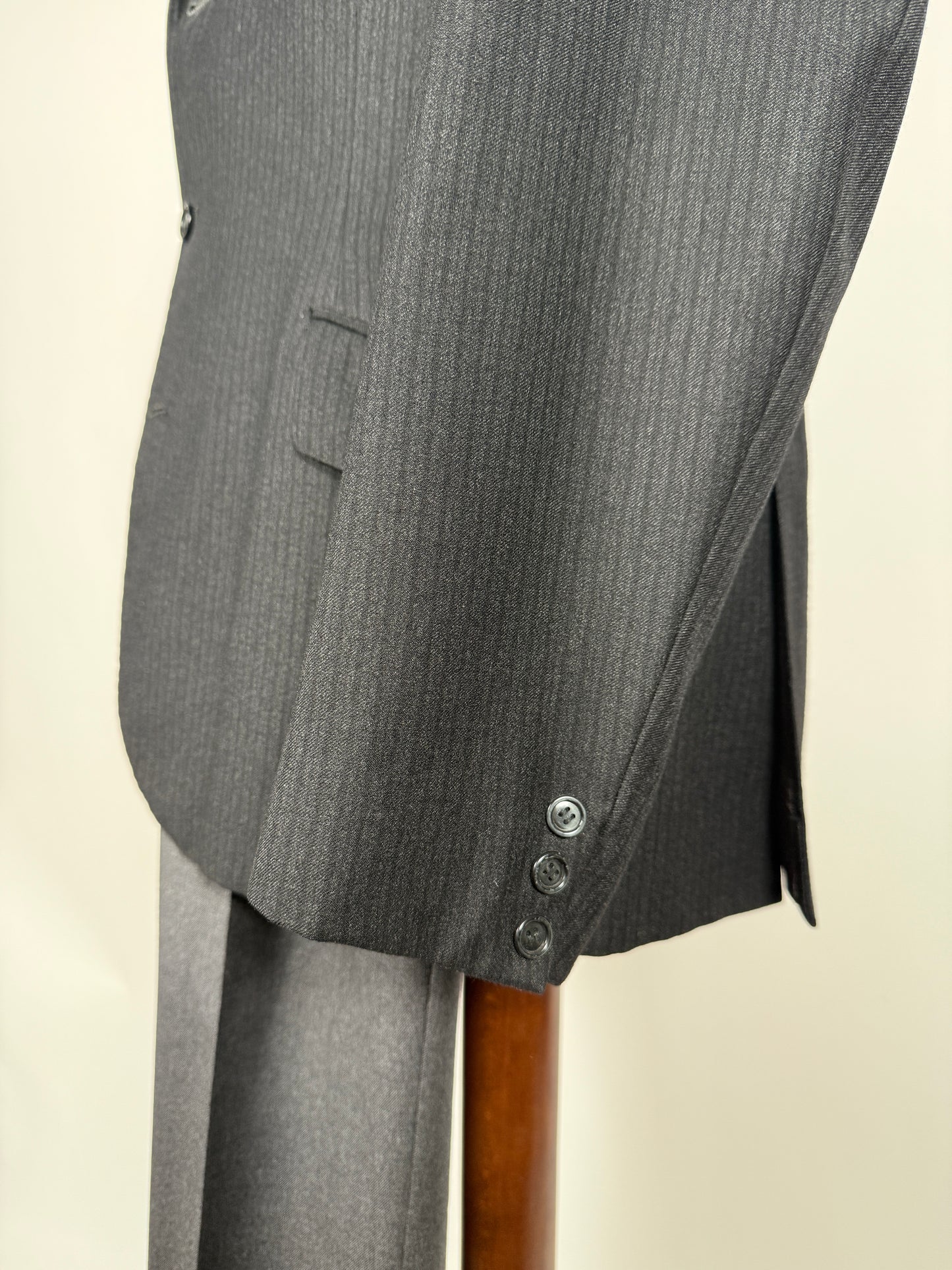 Giacca anni '50/'60 flanella antracite gessato - tg. 50/52