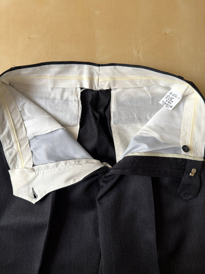 Completo 3 pezzi anni '90 in flanella grigio antracite - tg. 46/48