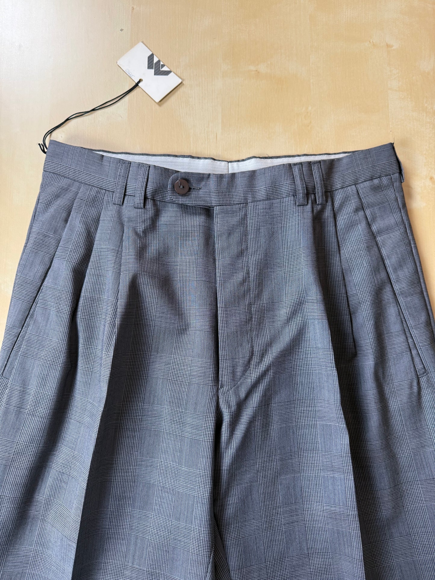 Pantaloni fresco lana principe di Galles anni '80 NOS - tg. 44/46