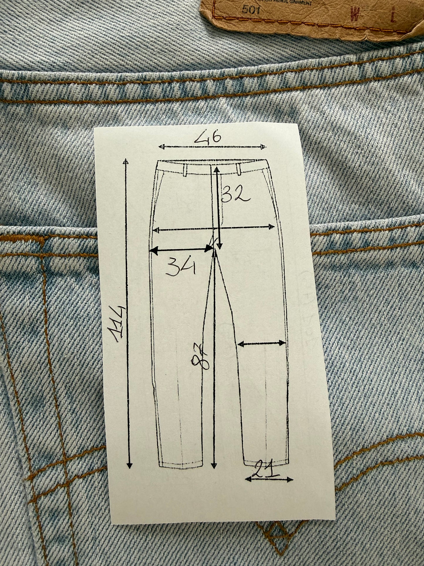 Levi's 501 anni '90 lavaggio chiaro - W36 L34