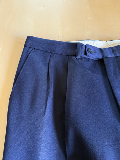 Pantaloni anni ‘70 in twill pettinato blu navy - tg. 50/52