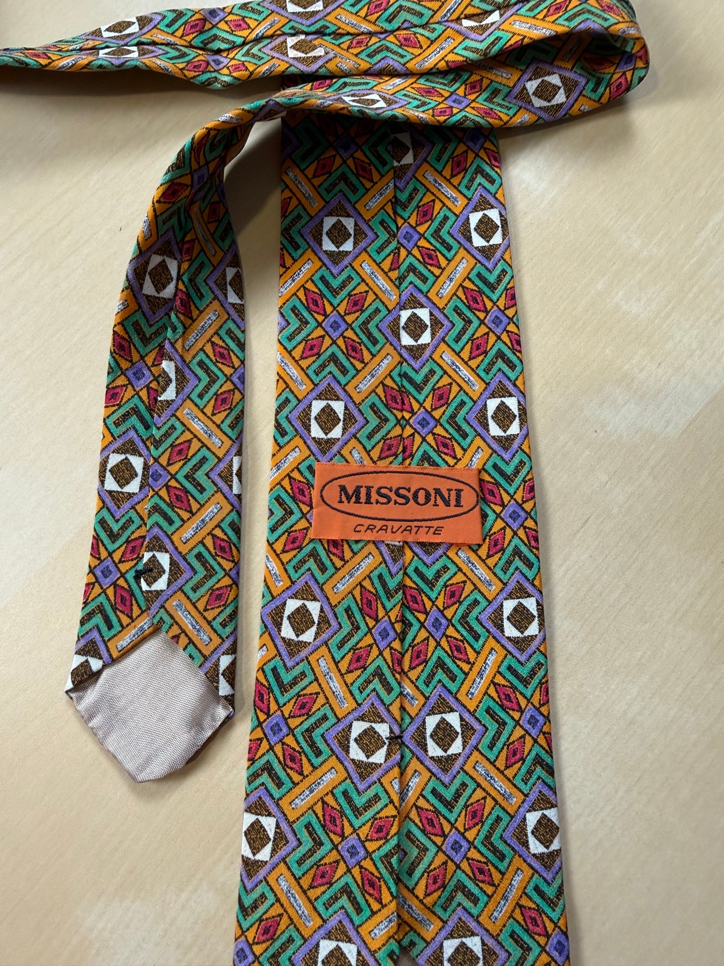 Cravatta Missoni vintage geometrica