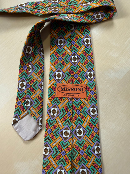 Cravatta Missoni vintage geometrica