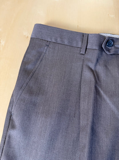Pantaloni fresco lana cachi-marrone anni '90 (NOS) - tg. 50/52