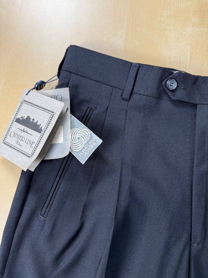 Pantaloni fresco lana blu notte anni '80 (NOS) - tg. 46