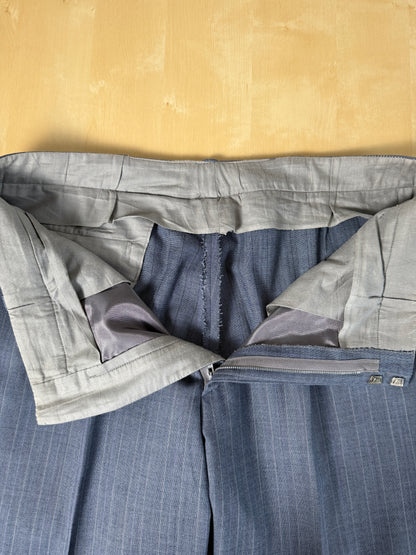 Completo sartoriale anni ‘60/'70 in grisaglia color carta da zucchero gessato - tg. 50/52