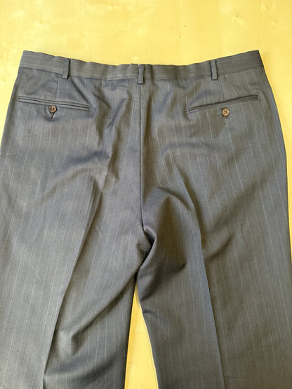 Completo Belvest anni '80 marrone gessato - tg. 56/58