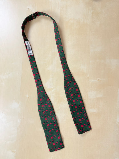 Papillon vintage verde micro fantasia
