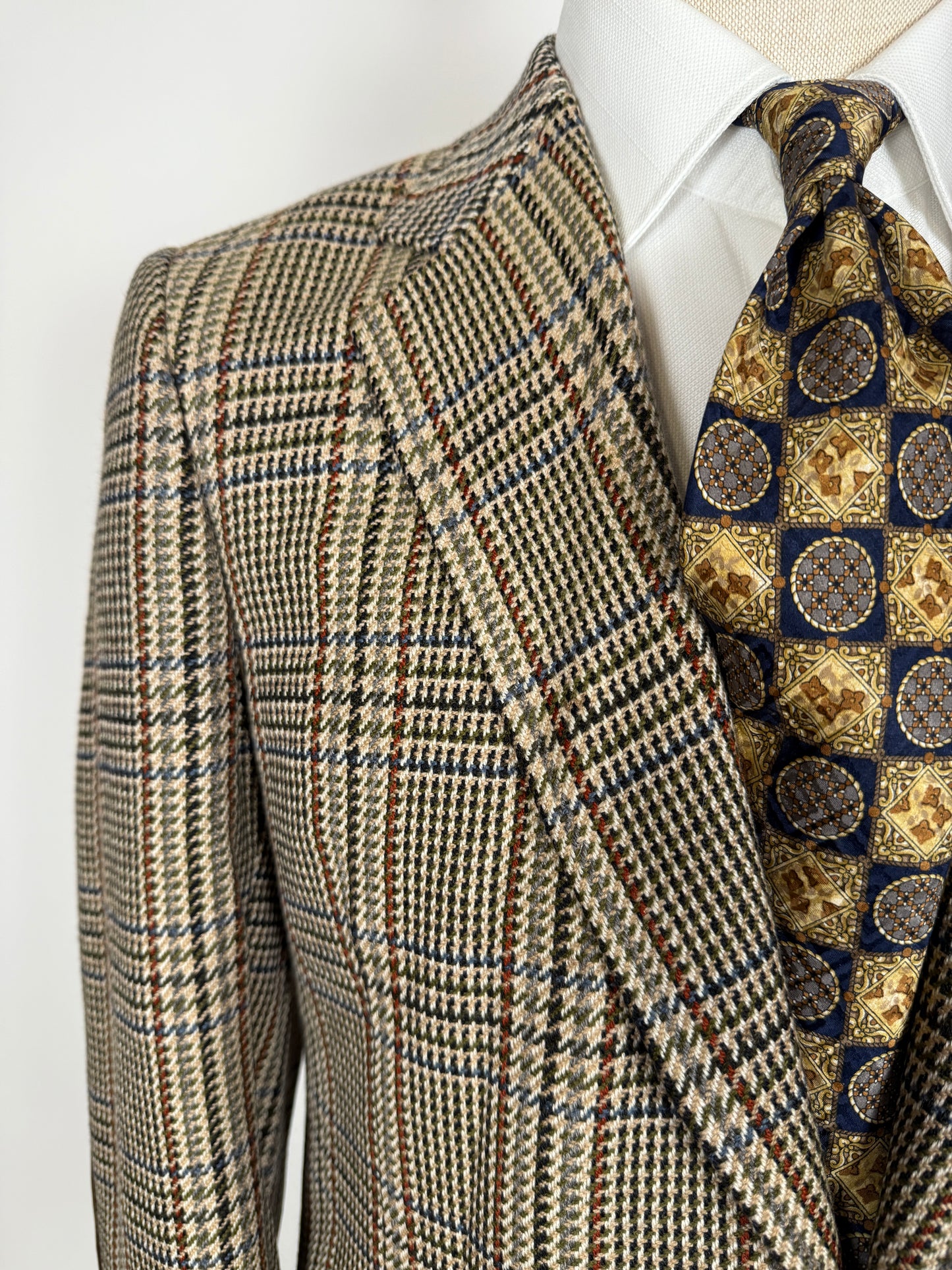 Giacca sartoriale in puro cashmere scozzese principe di Galles - tg. 46