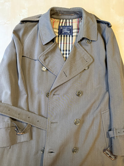 Trench Burberrys anni ‘80 in covert 100% lana - tg. 50-52