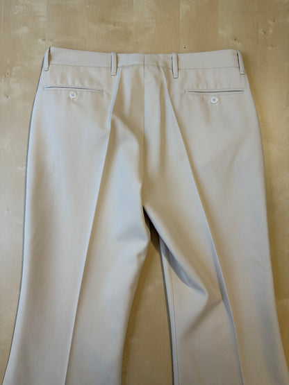 Completo sartoriale anni '70 a zampa in twill color panna - tg. 44/46