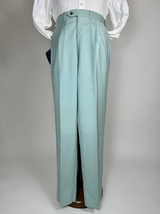 Pantaloni fresco lana turchese anni '80 (NOS) - tg. 48/50