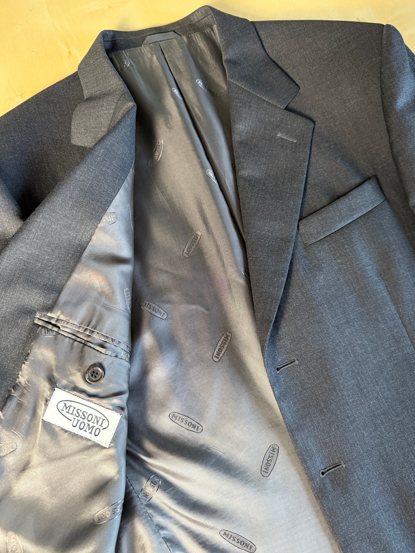 Giacca Missoni anni '80 lana pettinata grigio antracite - tg. 52