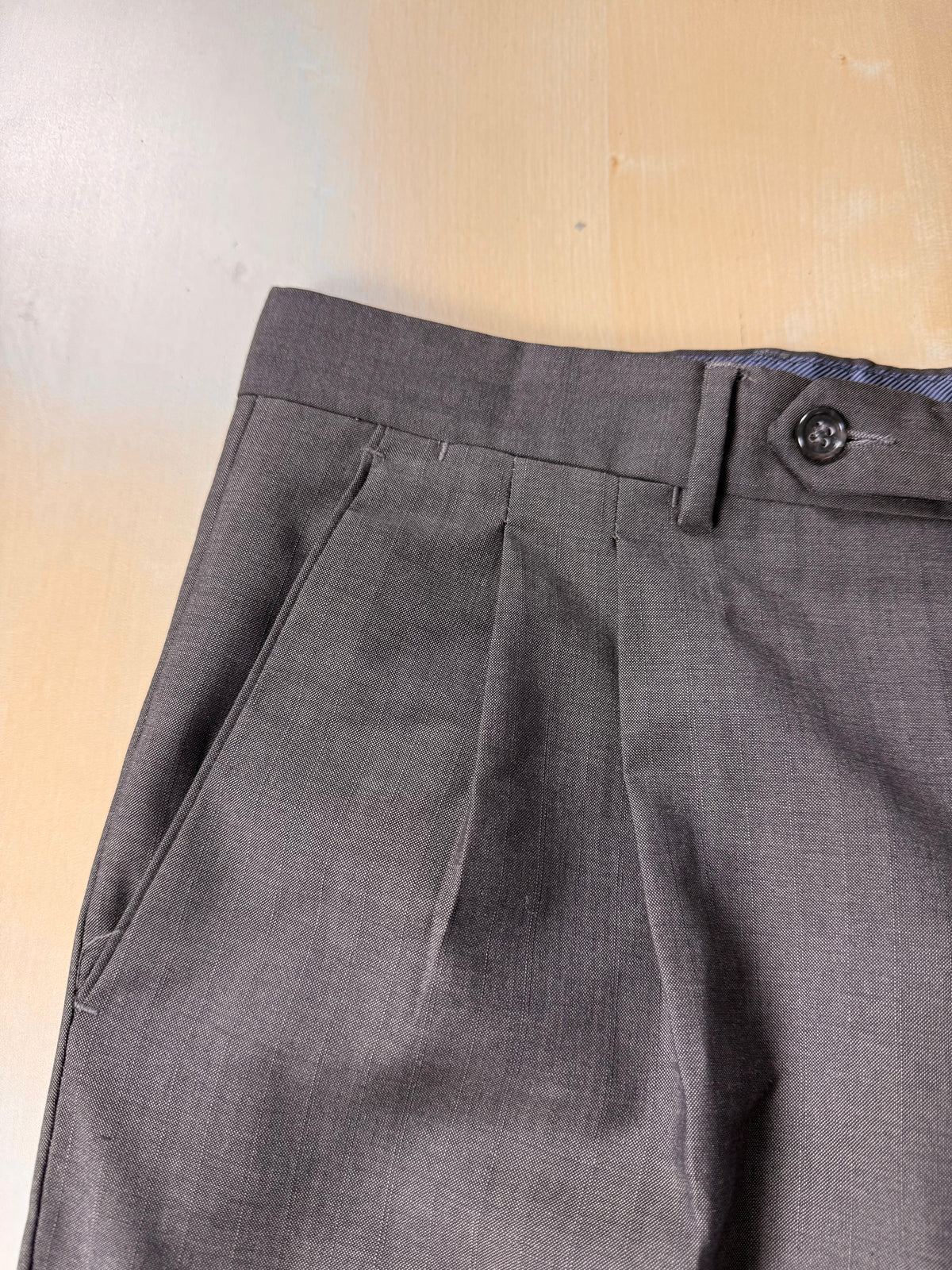 Pantaloni fresco lana marrone scuro - tg. 50