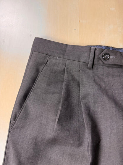 Pantaloni fresco lana marrone scuro - tg. 50