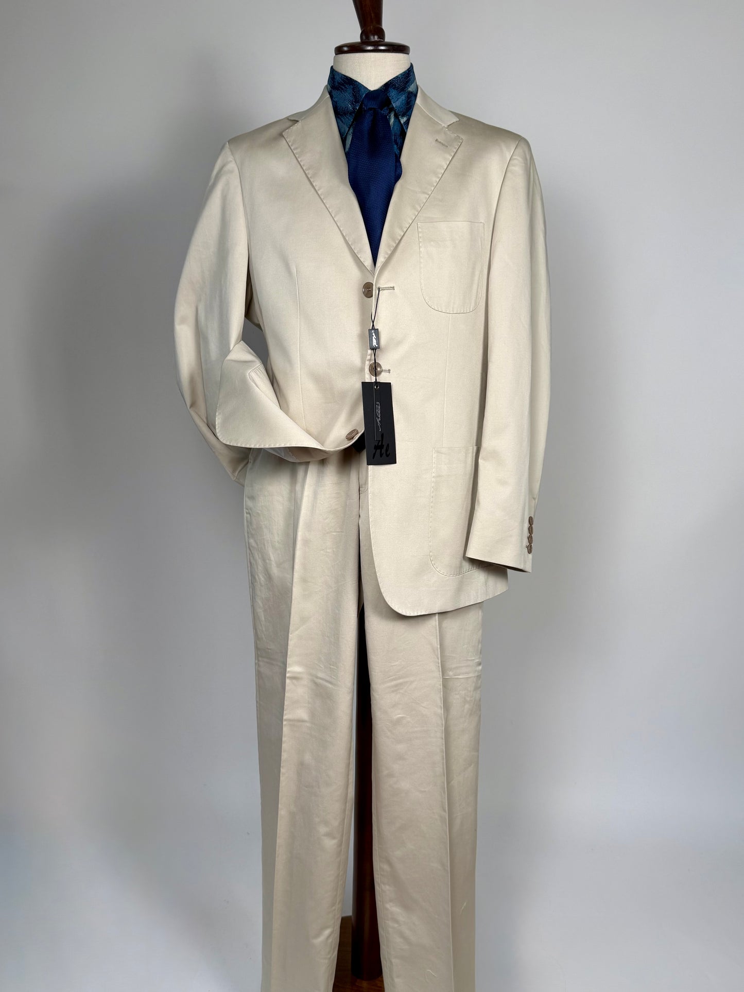 Completo estivo in cotone beige (nuovo) - tg. 52/54