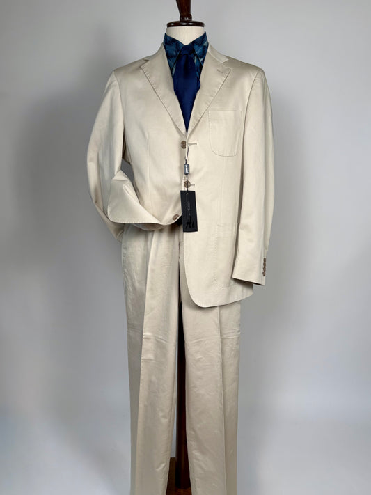 Completo estivo in cotone beige (nuovo) - tg. 52/54