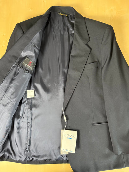 Completo fresco lana blu anni '80/'90 NOS - tg. 54 drop 3-4