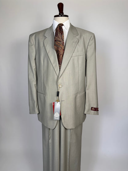 Completo fresco lana verde salvia anni '80 (NOS) - tg. 58 drop 4