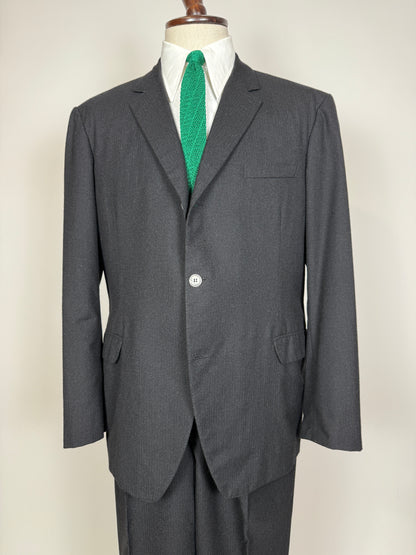 Completo sartoriale anni ‘60 flanella antracite micro spigato - tg. 54
