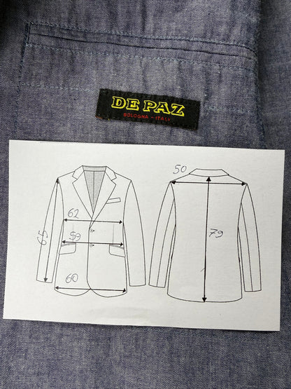 Giacca estiva De Paz in cotone chambray - tg. 58