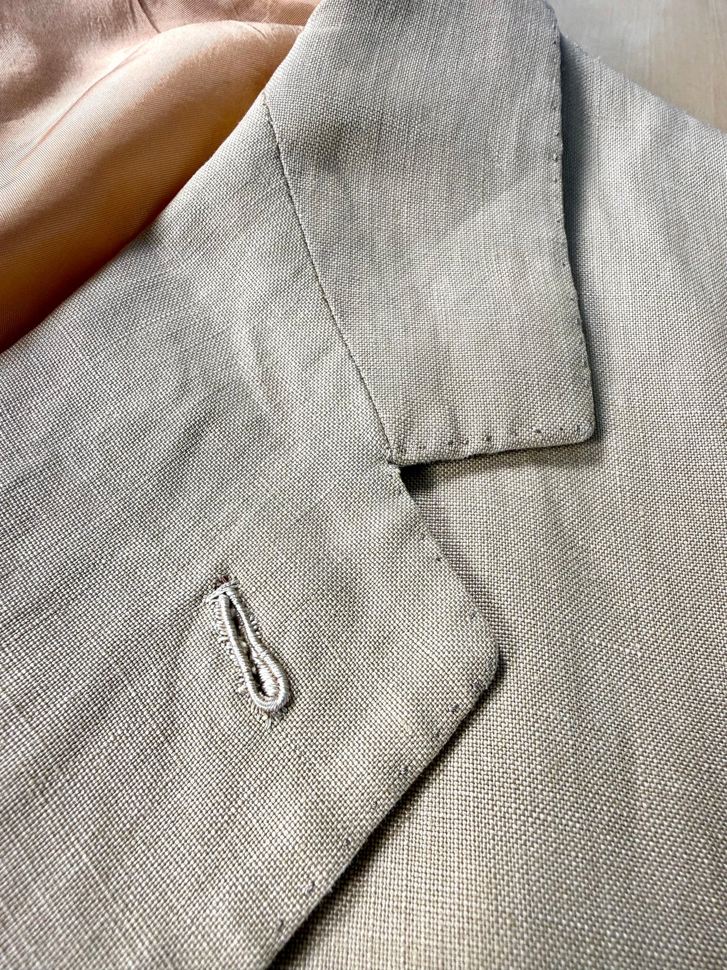 Completo sartoriale A. Graneri lino beige - tg. 60/62